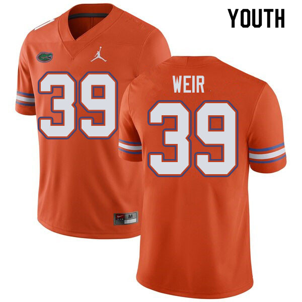 Jordan Brand Youth #39 Michael Weir Florida Gators College Football Jerseys Sale-Orange - Click Image to Close